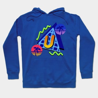 Initial Letter U - 80s Synth Hoodie